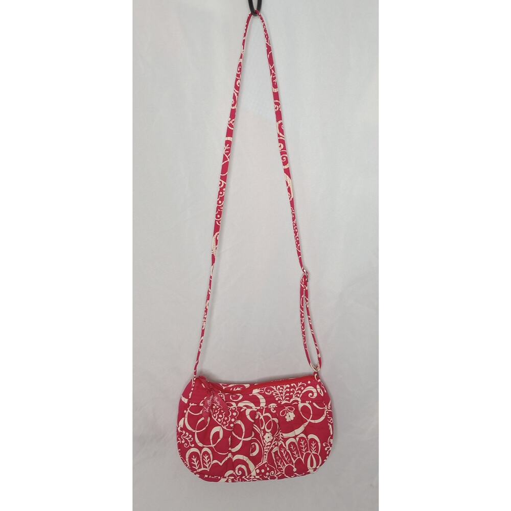 Vera Bradley Twirly Bird Quilted Fabric Pink Cross Body/Shoulder Bag